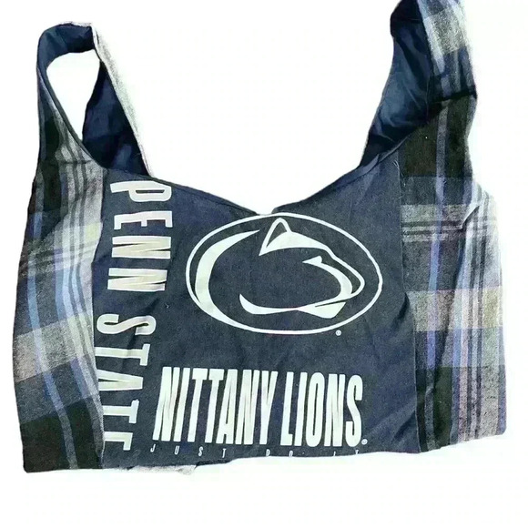 Custom Upcycled Penn State Crop Top Corset | Game Day Shirt | SEE DESCRIPTION - Picture 3 of 6